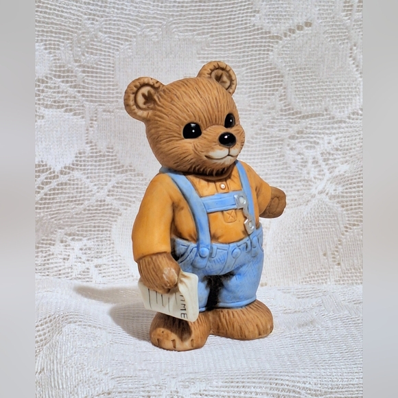 Vintage HOMCO Home Interiors 3 Little bear family figurines #1450 & girl #1462 - Picture 4 of 10